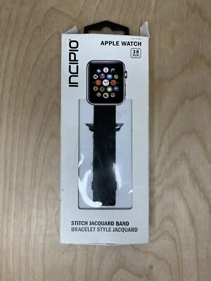 Incipio Stitch Jacquard Band, Bracelet Style for Apple Watch 38mm - Black NEW - Image 1 of 4