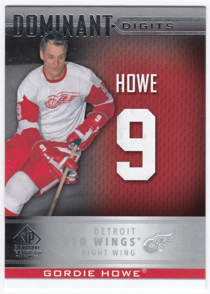 2020-21 SP Signature Edition Legends Dominant Digits GORDIE HOWE DD-12 Red Wings - Image 1 of 1