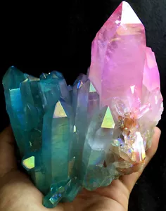 975g!!! MORE COLOUR Aura Quartz Crystal Titanium Bismuth Silicon Rainbows - Picture 1 of 11