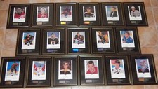 2002/03 UD ARTISTIC IMPRESSIONS ARTWORK SIGNED 16 FRAMED AUTOGRAPH HOCKEY
