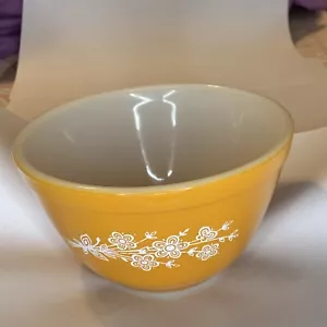 Pyrex 401 Ciotola di Miscelazione Piccola Oro Farfalla 750ml Vintage - Foto 1 di 4