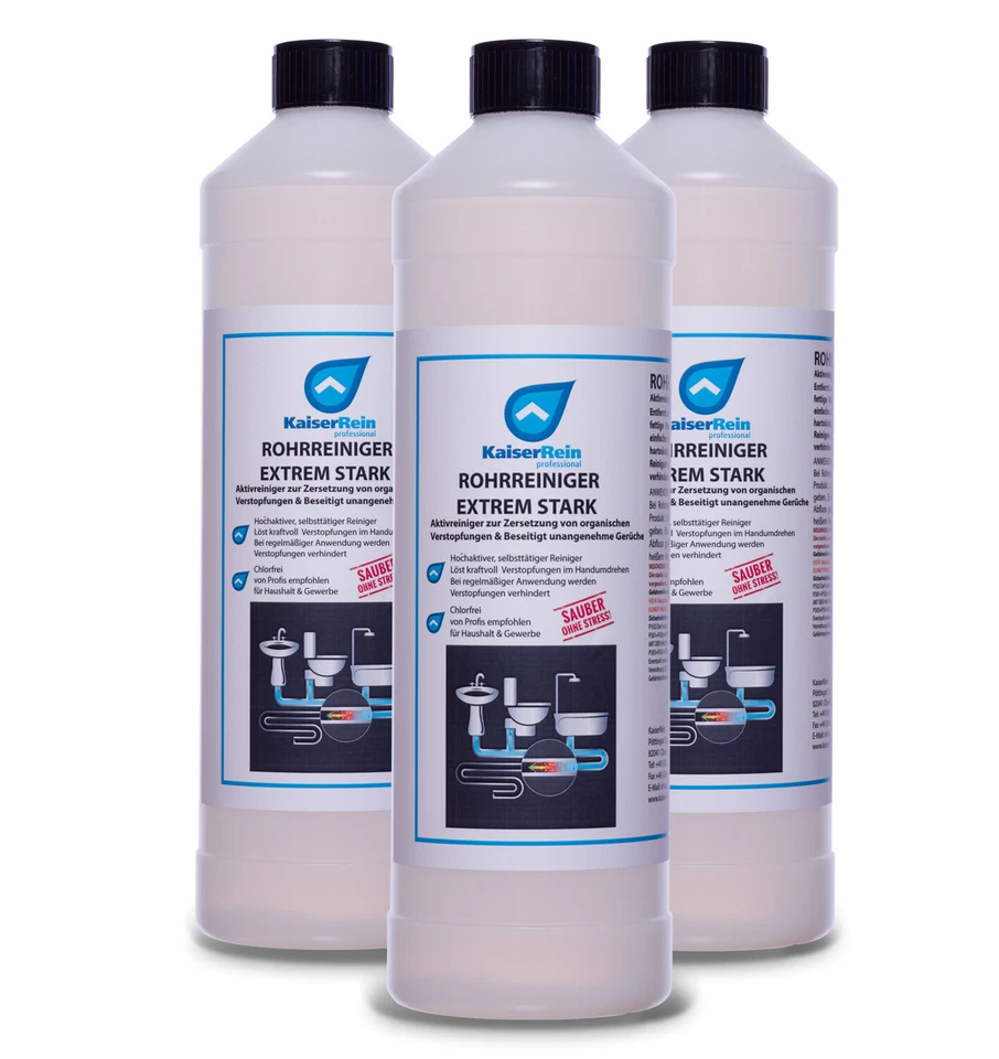ROHRREINIGER EXTREM STARK Abflussreiniger flüssig I Gel  Haare Seife und Fett - Bild 1 von 1