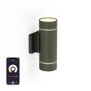 atomi smart Smart Wall Lights 12-in H Brushed Black Hardwired Integrated LED Out - Picture 1 of 4