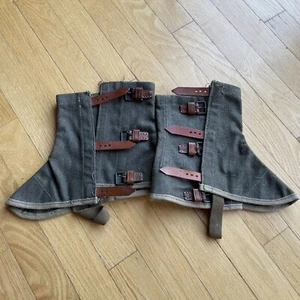 WWII German Army Wehrmacht Mountain Troop Boot Leggings Gaiters Gebirgs - Picture 1 of 9