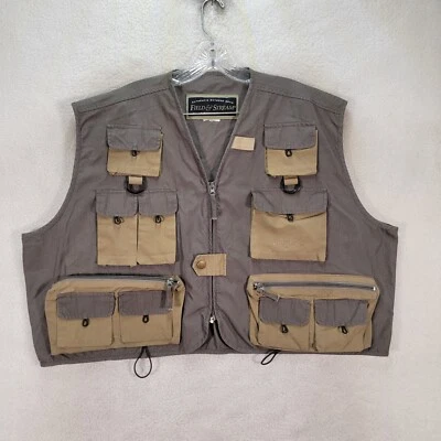 Field Stream Gray Fisherman Fly Fishing Pockets Outdoor Active Men Vest Size 3XL - Image 1 of 4