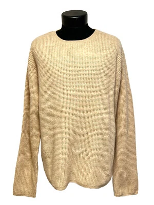 Suéter informal Allen Solly para hombre talla XL 100 % lana de cordero cuello redondo beige de colección Foto 1 de 4