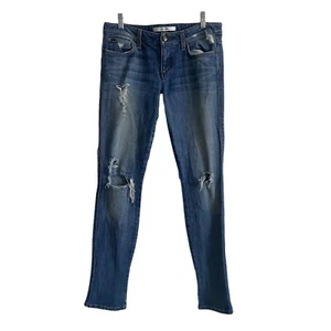 Joe's Jeans Women's Size 28 Chelsea Straight Leg Jean Blue Distressed Blown Out - Picture 1 of 9