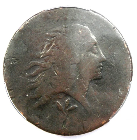 1793 Wreath Flowing Hair Large Cent 1C - Certified PCGS AG Detail - Rare Coin Cover