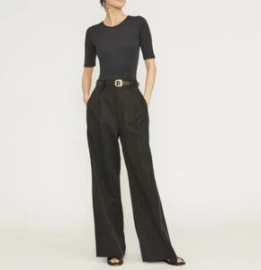 Everlane Womens The Short Sleeve Crewneck Bodysuit Small Ballerina Stretch Black - Picture 1 of 11