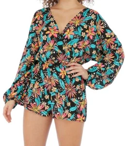 Freya Wild Daisy Shorts Playsuit Black Size M 12 Swimsuit Bikini Cover Up 7034 - Picture 1 of 12