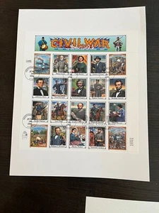 Civil War Commemorative Stamps Gettysburg, Pa 1995 - Picture 1 of 8