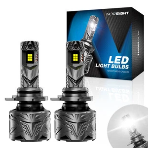 NOVSIGHT 9012 HTR2 LED Headlight Bulbs Super Bright Lamps 50000LM 6500K 420W 2PC - Picture 1 of 17