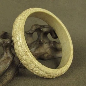 Western Zhou Dynasty Chinese Antique Jade Carved Hooked Cloud Patterns Bracelet - Picture 1 of 5