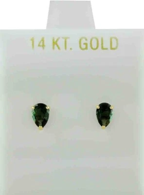 PENDIENTES TSAVORITA GENUINOS DE 1,28 quilates oro 14K - Valoración de certificado gratuita Foto 1 de 4