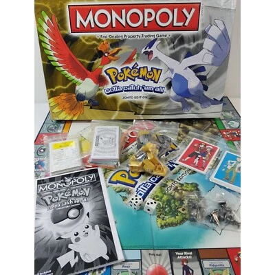 Monopoly Pokemon Johto Edition Board Game Complete 2016 Hasbro - Image 1 of 4