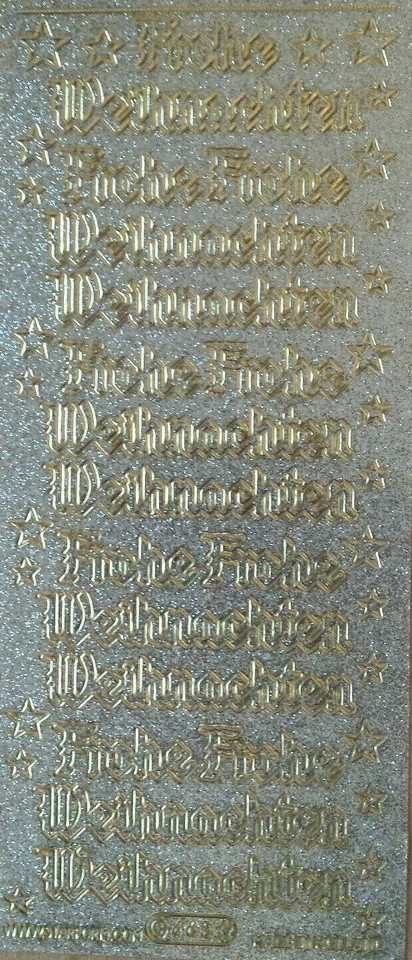 Stickerbogen Weihnachten  Frohe Weihnachten silber gold glitzer  Neu - Bild 1 von 1