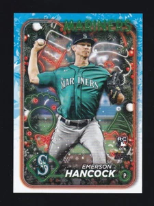 2024 Topps Holiday #H197 EMERSON HANCOCK RC Seattle Mariners ROOKIE CARD - Picture 1 of 2