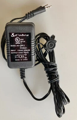 Fuente de alimentación genuina Cobra GA-CY 120VAC entrada, 12VDC 100mA salida (x2) Foto 1 de 4