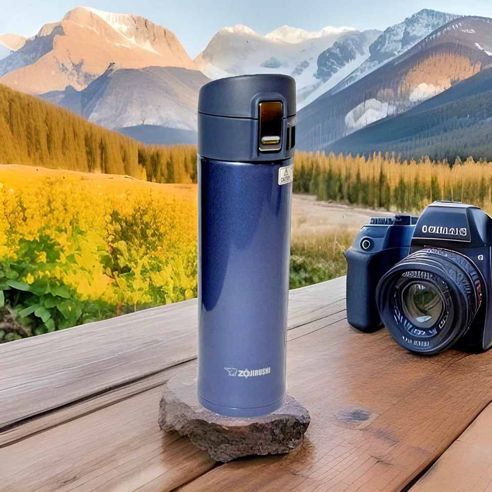 Taza de acero inoxidable Zojirushi, 16 oz, azul ahumado Foto 1 de 4