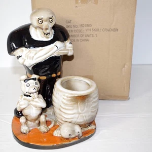Yankee Candle Boney Bunch 2016 galleta calavera hombre fuerte y perro soporte votivo - Imagen 1 de 6