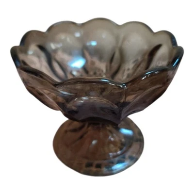 Plato de caramelo pedestal marrón vintage Anchor Hocking Foto 1 de 4