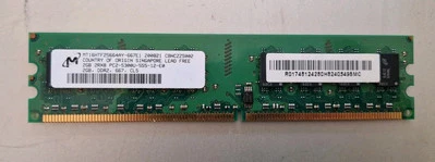 Micron DDR2 2GB RAM (PC2-5300 (DDR2-667), DDR2 SDRAM, 667 MHz - Image 1 of 2