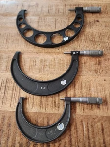 Vintage Brown & Sharpe 6 Piece Micrometer Set 3"-4" ; 5"- 6” ; 6"-7" - Picture 1 of 12