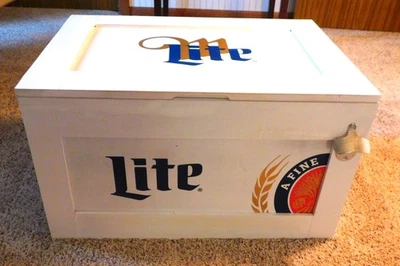 Cerveza MILLER LITE 2000 madera blanca con lata estampada en el interior ¡¡¡¡Simplemente la mejor!!!!! Foto 1 de 4