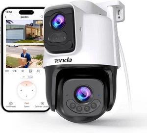 Tenda CH9 6MP Dual Lens Camera with AI Vehicle Detection, 3MP + 3MP Outdoor - Bild 1 von 5