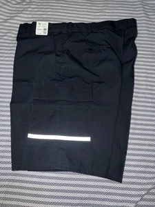 NWT Fedex Stan Herman Uniform Employee Cargo Shorts Mens 42R Blue Reflective. - Picture 1 of 9