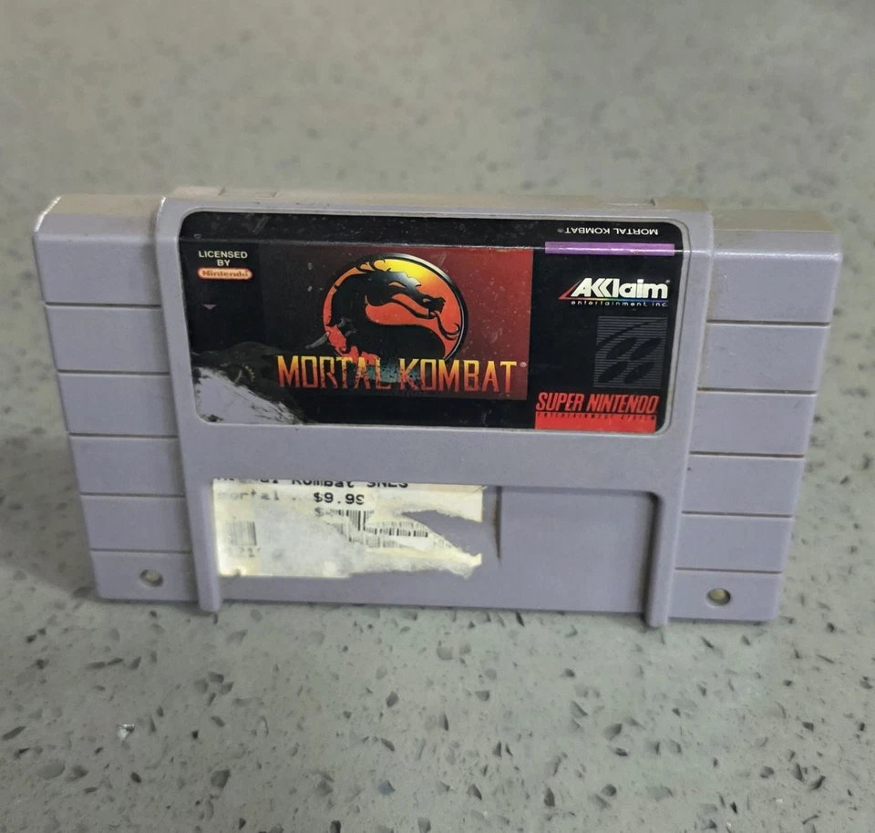 Mortal Kombat (SNES, 1992) Cartridge Only TESTED WORKING & AUTHENTIC - Image 1 of 3