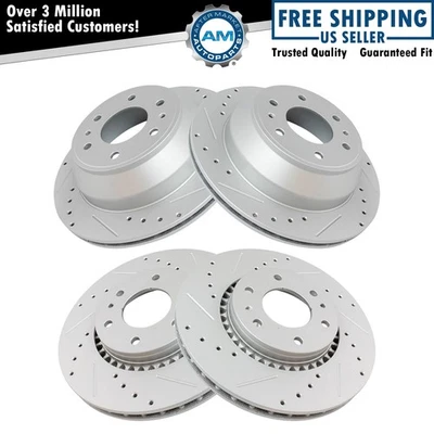 Drilled Brake Rotor Set Fits SSR Trailblazer Envoy Ascender 9-7x Rainier Foto 1 de 4