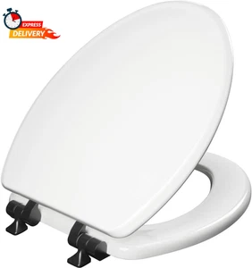 Mayfair Bennett WC-Sitz mit mattschwarzen Scharnieren, Slow Close Holzsitz, Secur - Bild 1 von 8