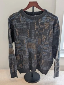 Vintage Jantzen 90s Geometric Grandpa Style Crew Neck Sweater - Men's Medium - Picture 1 of 8