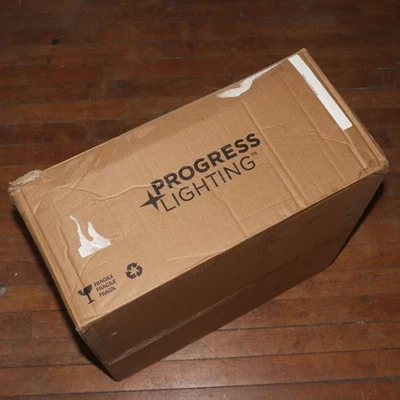 Progress Lighting Montaje Semi-Flush Níquel Cepillado 18" - Indención en la Pantalla Foto 1 de 4