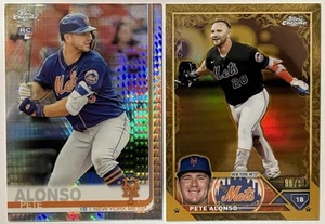 Pete Alonso 2019 Topps Cromo Prisma Rifrattore RC e 2023 Cromato Dorato Coll /99 - Foto 1 di 2