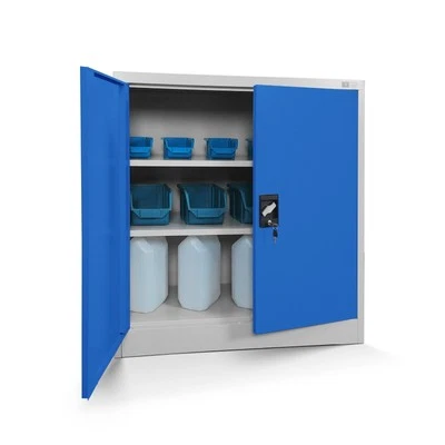 Armario de Oficina Archivador de Herramientas Metálico 2 Estantes 92,5x90x40 cm - Imagen 1 de 4