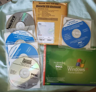 Vintage Dell Dimension 2001-2002 PC Microsoft Reinstallation Software Lot Pack - Image 1 of 4