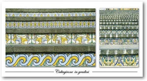 CARTOLINA SICILIA PANORAMICA SCALINATA CALTAGIRONE CERAMICA - Picture 1 of 1