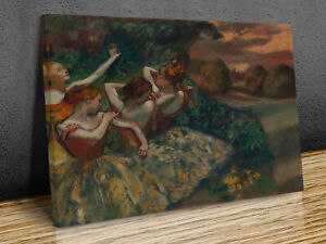 Edgar Degas, Four Dancers canvas print art wall framed or print only