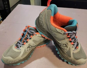 Saucony Womens Excursion TR 10 S15301-1 Gray orange Lace Up Running Shoes Sz 10  - Picture 1 of 9