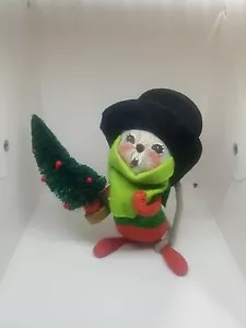 Annalee Christmas Doll Caroling Mouse With Tree 1993 - Picture 1 of 9