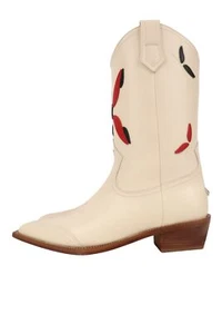 Zadig & Voltaire Damen Schuhe Stiefelette Gr. 41 Creme Leder Ankle Boots - Bild 1 von 5