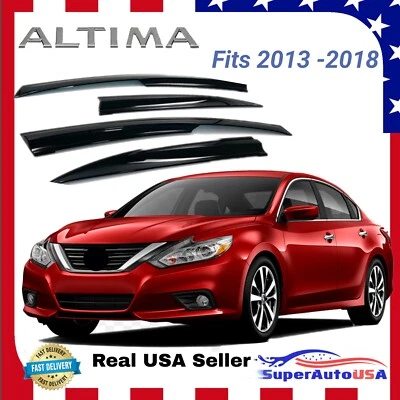 Para Nissan Altima 2013-18 Mugen Estilo JDM Visera de Ventana Protector de Lluvia Deflector de Ventilación Foto 1 de 4