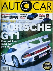 AUTOCAR MAGAZINE 04-JUN-97 - Porsche 911 GT1, Citroen Xantia, Mercedes C240 W202 - Picture 1 of 2