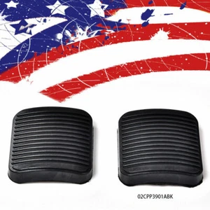 2* Brake/Clutch Pedal Pads Cover Fit For Jeep Wrangler YJ TJ Cherokee XJ Set US - Picture 1 of 12