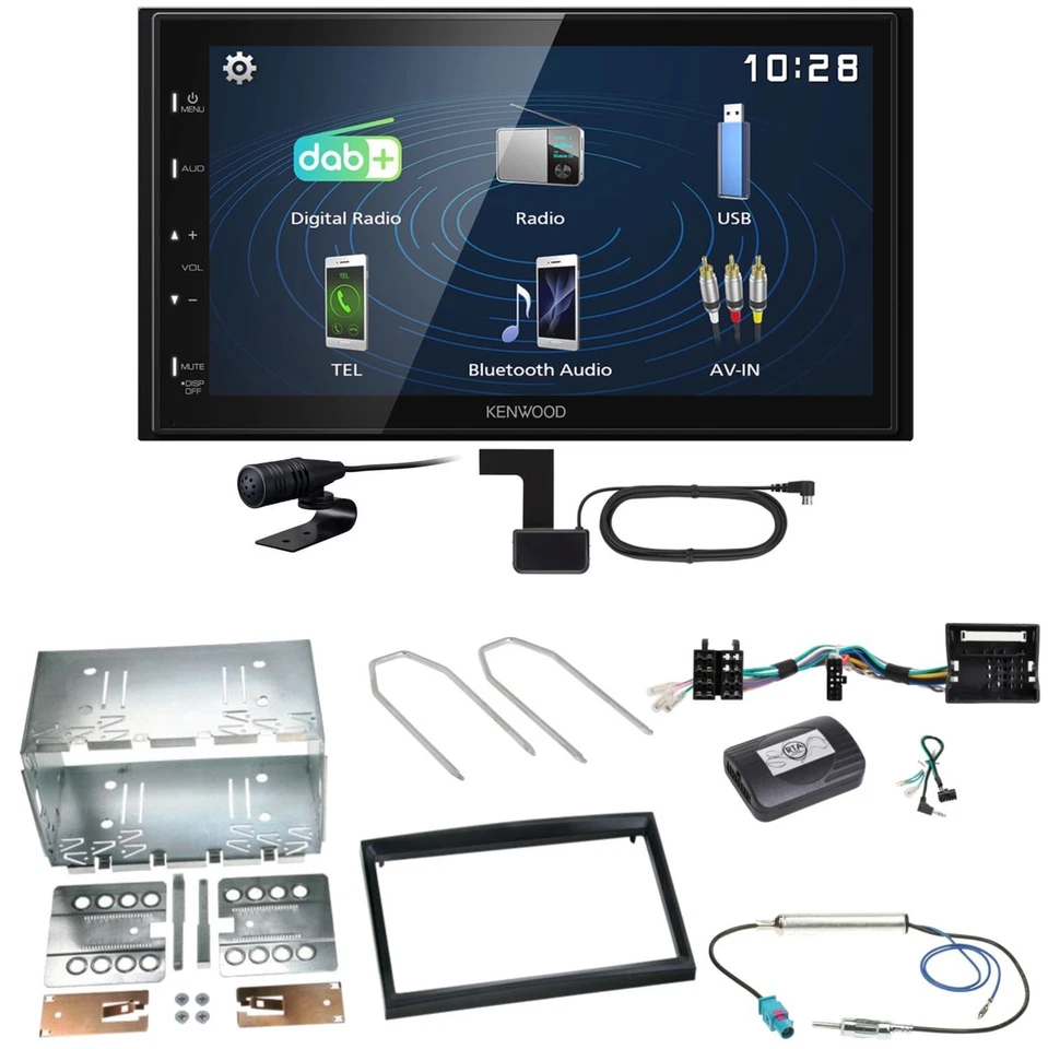 Kenwood DMX129DAB DAB+ Bluetooth USB Einbauset für Citroen C2 C3 Berlingo Jumpy - Bild 1 von 1