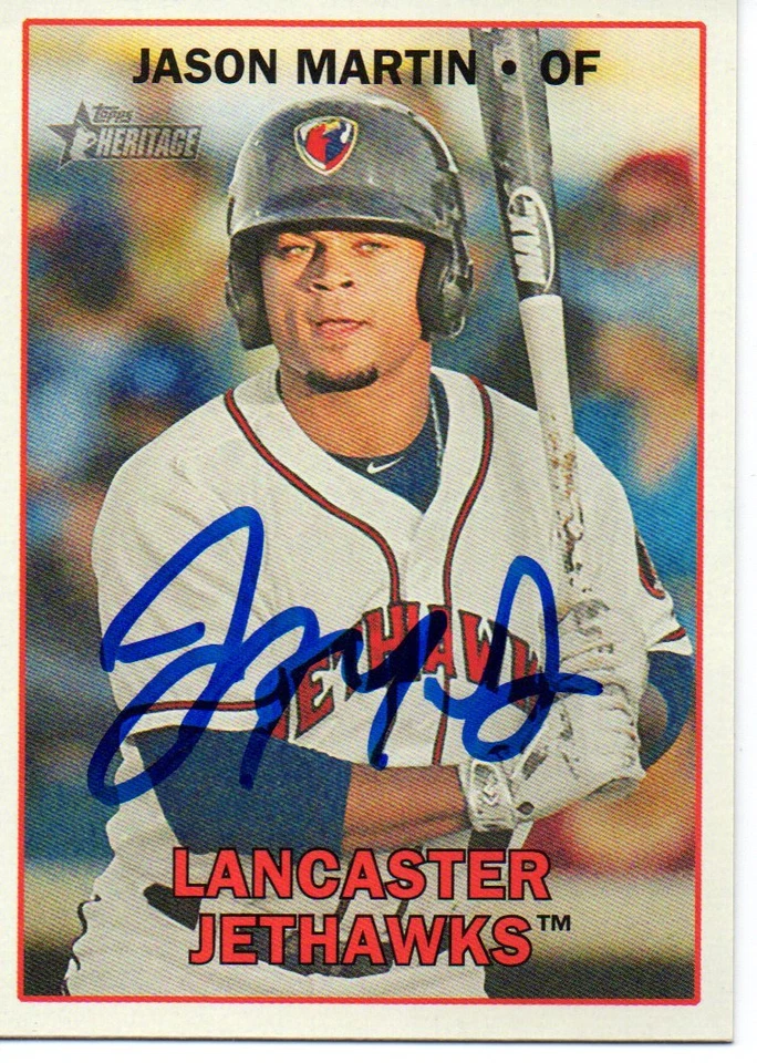 Jason Martin Lancaster JetHawks 2016 Topps Heritage Minors Signed Card - Image 1 of 1