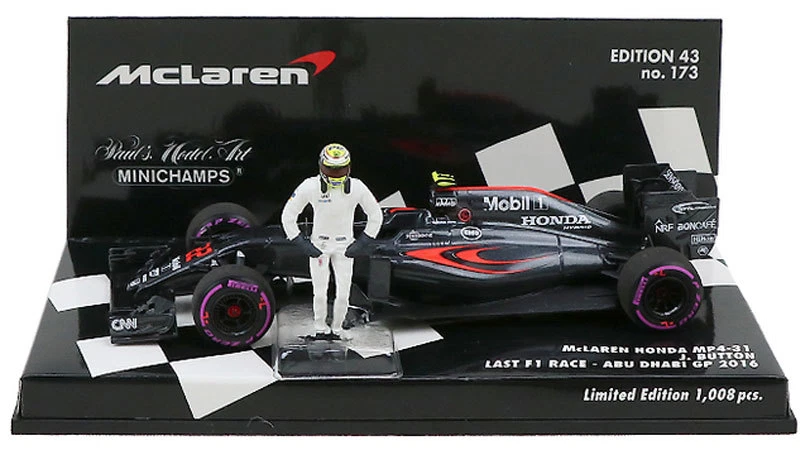 Minichamps McLaren MP4-31 #22 Abu Dhabi GP 2016 - Jenson Button escala 1/43 Foto 1 de 4