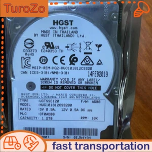 HUC101812CSS200 HGST Ultrastar C10K 1.2TB 12Gb/s SAS 2.5" HDD Hard Drive - Picture 1 of 3